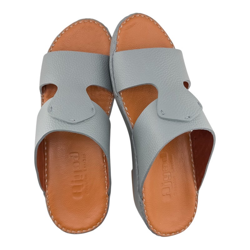 AJYAD Handmade Arabic Sandals For Men | Outdoor Mens Slippers | Everyday Flip Flops Open Toe | Arabic Genuine Shamwa Leather | New Design | Tan Footbed | Comfortable & LightWeight - Image 2